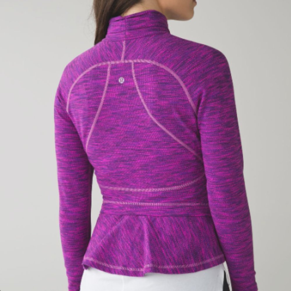 Lululemon Hustle In Your Bustle Jacket Diamond Jacquard Space Dye Tender Violet